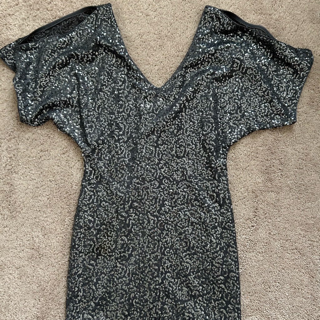 Arden B Xs Sequence Mini Dress Never Worn Brand New Gray  Silver